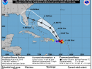 Projected path of Dorian. [NOAA Graphic]