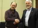 After more than 30 years of service to the ARRL as its volunteer treasurer, Jim McCobb, K1LU (left) decided to retire after the 2012 Annual Meeting. The Board elected Rick Niswander, K7GM, of Greenville, North Carolina, as its new Treasurer. Niswander is currently the Vice Chancellor for Administration and Finance at East Carolina University. [Harold Kramer, WJ1B, Photo]